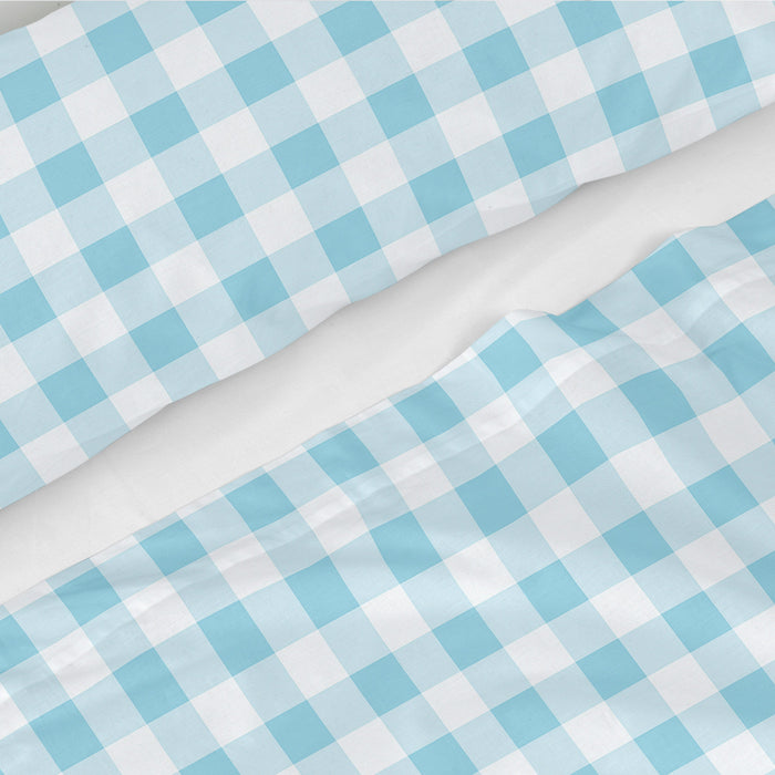 Vichy Laken Set 2-delig Blauw Basic Kids, Blauw, 100% katoen, de kwaliteit van 150 TC