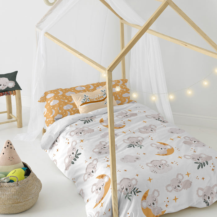 Baby koala Dekbedovertrek 2-delig Moshi Moshi, Veelkleurig, 100% katoen, de kwaliteit van 150 hilos