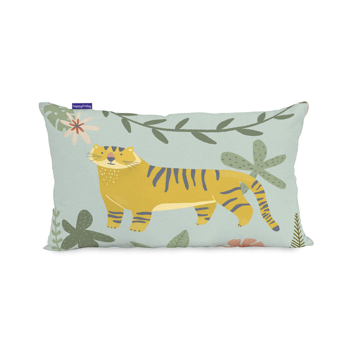 Jungle life Kussenhoes 50x30 cm Mr Fox, Veelkleurig, 100% katoen, de kwaliteit van 150 TC