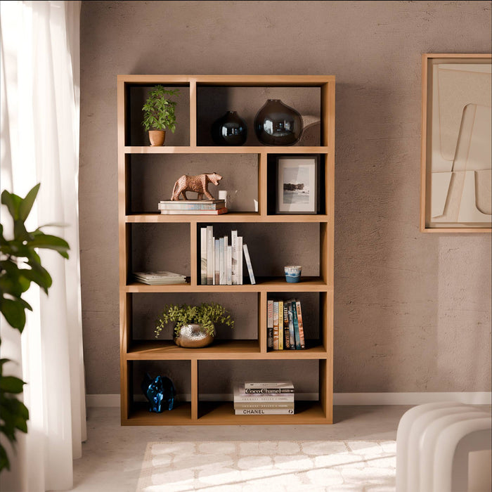 sweeek - Asymmetrische vakkenkast 2x5 met 10 vakken