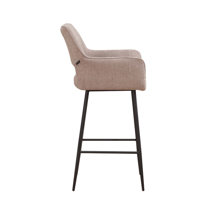 Bronx71 Scandinavische barkruk Inga gerecyclede stof taupe 78 cm