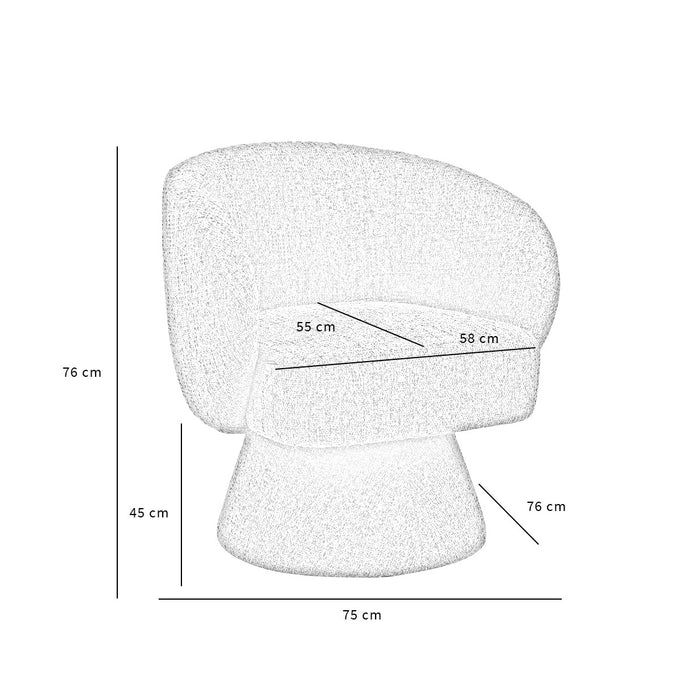 Bronx71 Fauteuil Lenn draaibaar chenille koper