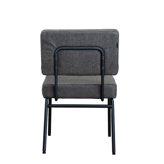 Bronx71 Industriële eetkamerstoel Espen antraciet eco-leer