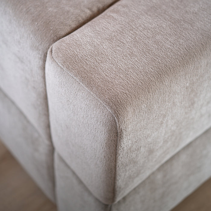 Bronx71 Scandinavische hoekbank Karla chenille taupe 6-zits