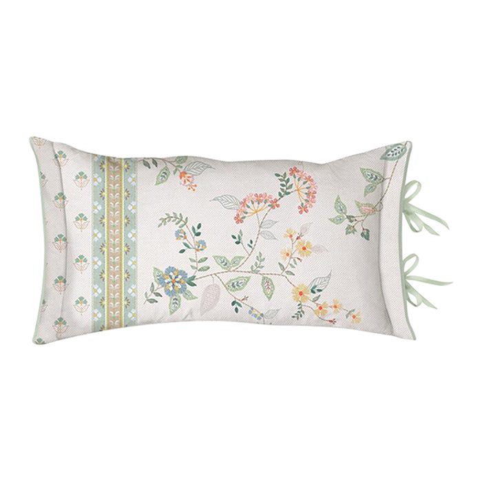 Pip Studio Kili Flower Sierkussen 35 x 60 cm - Wit