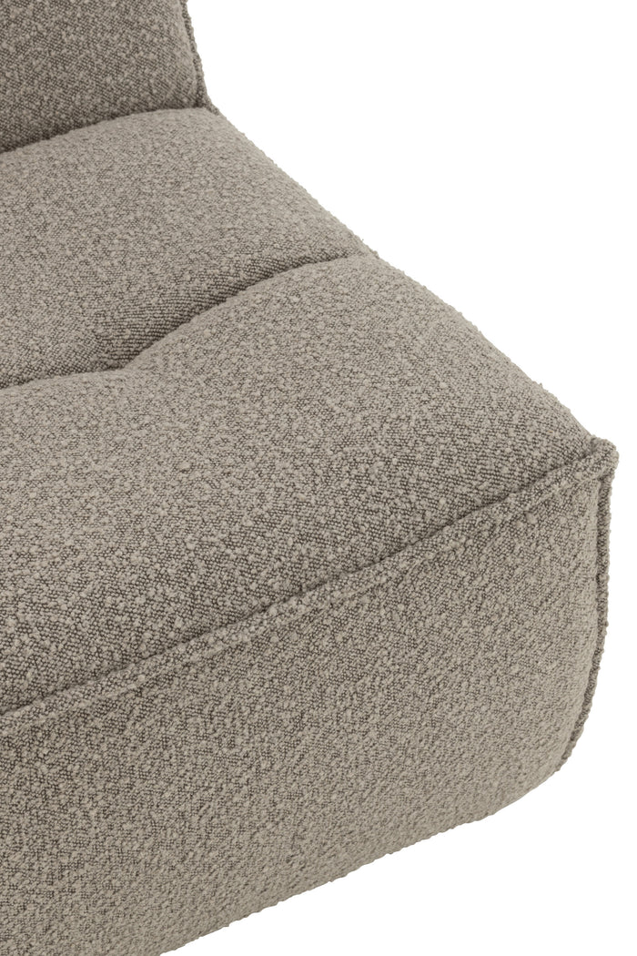 J-Line zetel Draaiend Vierkant - hout|textiel - taupe