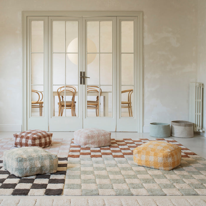 Lorena Canals Vichy Poef - Blauw