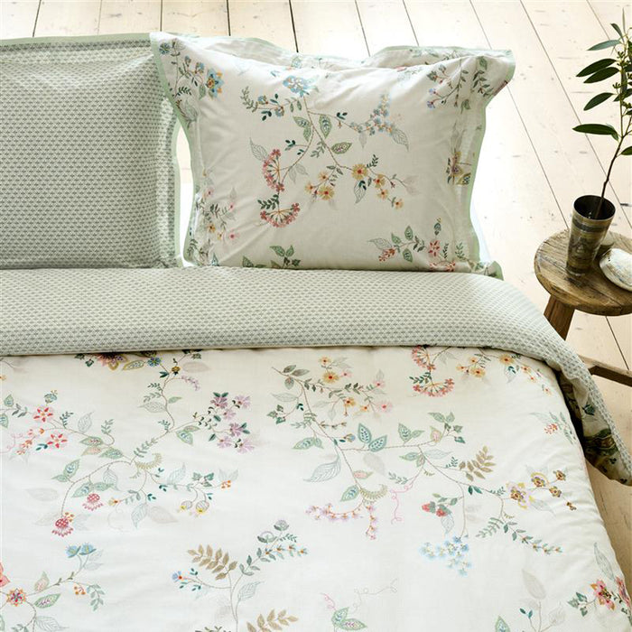 Pip Studio Kili Flower Dekbedovertrek 140 x 200/220 cm - Wit