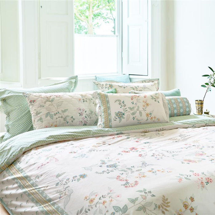 Pip Studio Kili Flower Dekbedovertrek 140 x 200/220 cm - Wit