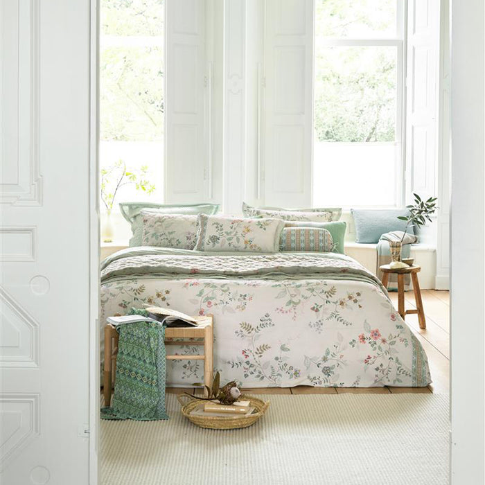 Pip Studio Kili Flower Dekbedovertrek 200 x 200/220 cm - Wit