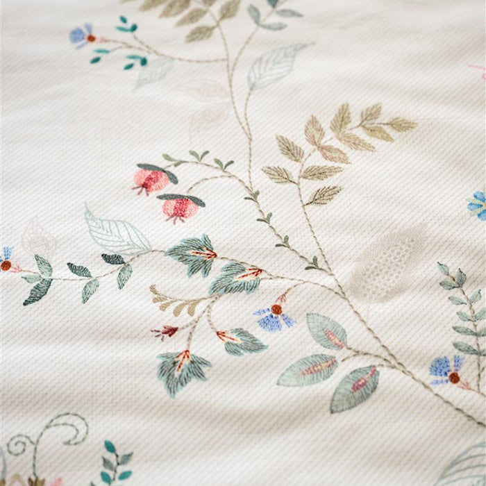 Pip Studio Kili Flower Dekbedovertrek 200 x 200/220 cm - Wit