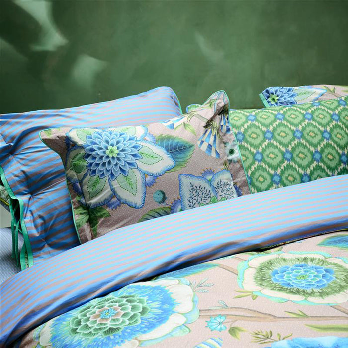 Pip Studio Viva La Vida Dekbedovertrek 200 x 200/220 cm - Blauw