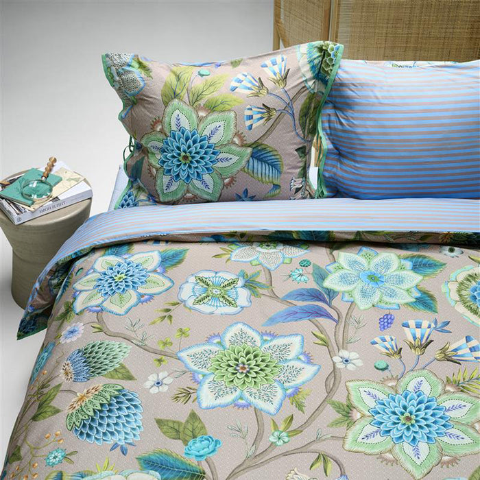 Pip Studio Viva La Vida Dekbedovertrek 200 x 200/220 cm - Blauw