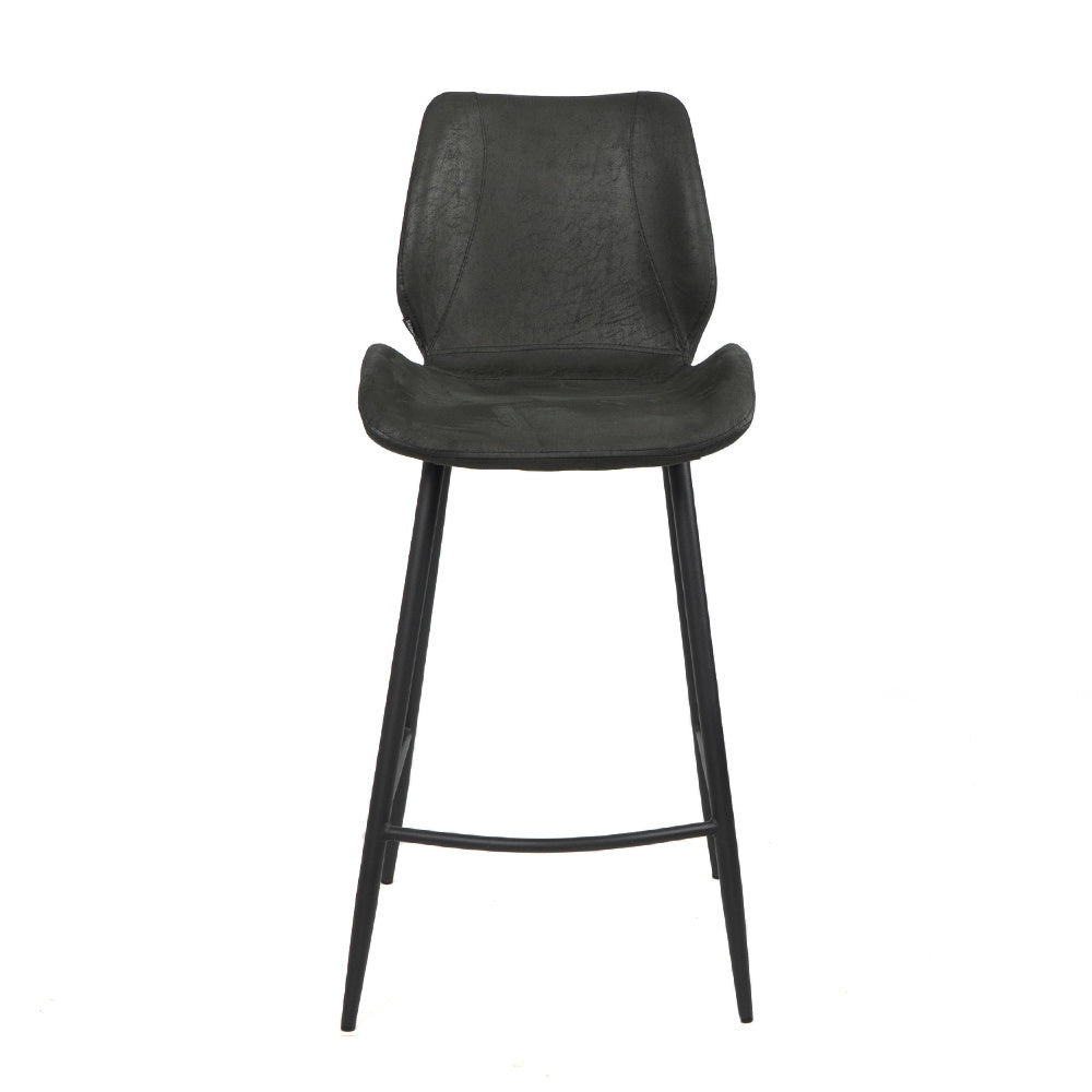 Bronx71 Industriële barkruk Barrel zwart|antraciet eco-leer 69 cm