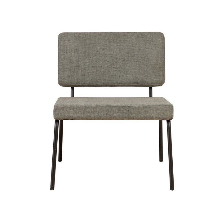 Bronx71 Scandinavische fauteuil en hocker Espen groen gerecyclede stof