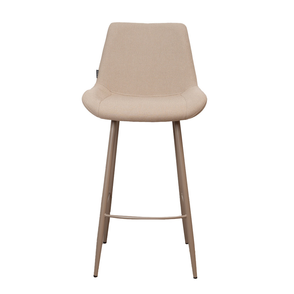 Bronx71 Scandinavische barkruk Maud gerecyclede stof taupe 74 cm