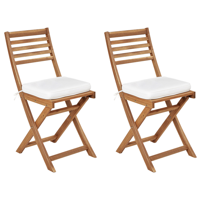 Beliani - FIJI - Tuinkussen set van 2 - Gebroken wit - Polyester