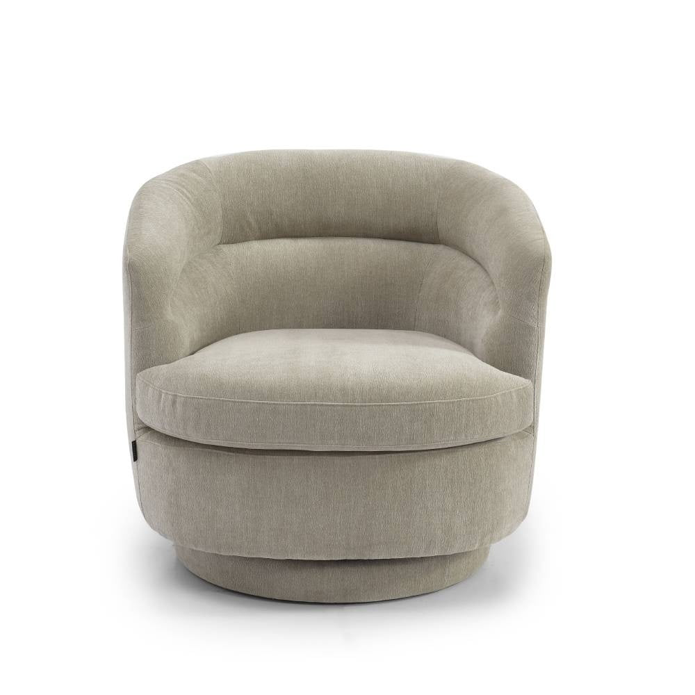 Bronx71 Scandinavische fauteuil Valerie draaibaar chenille taupe