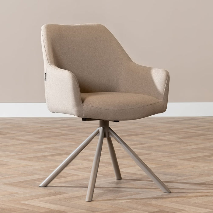 Bronx71 Scandinavische eetkamerstoel Ida draaibaar gerecyclede stof