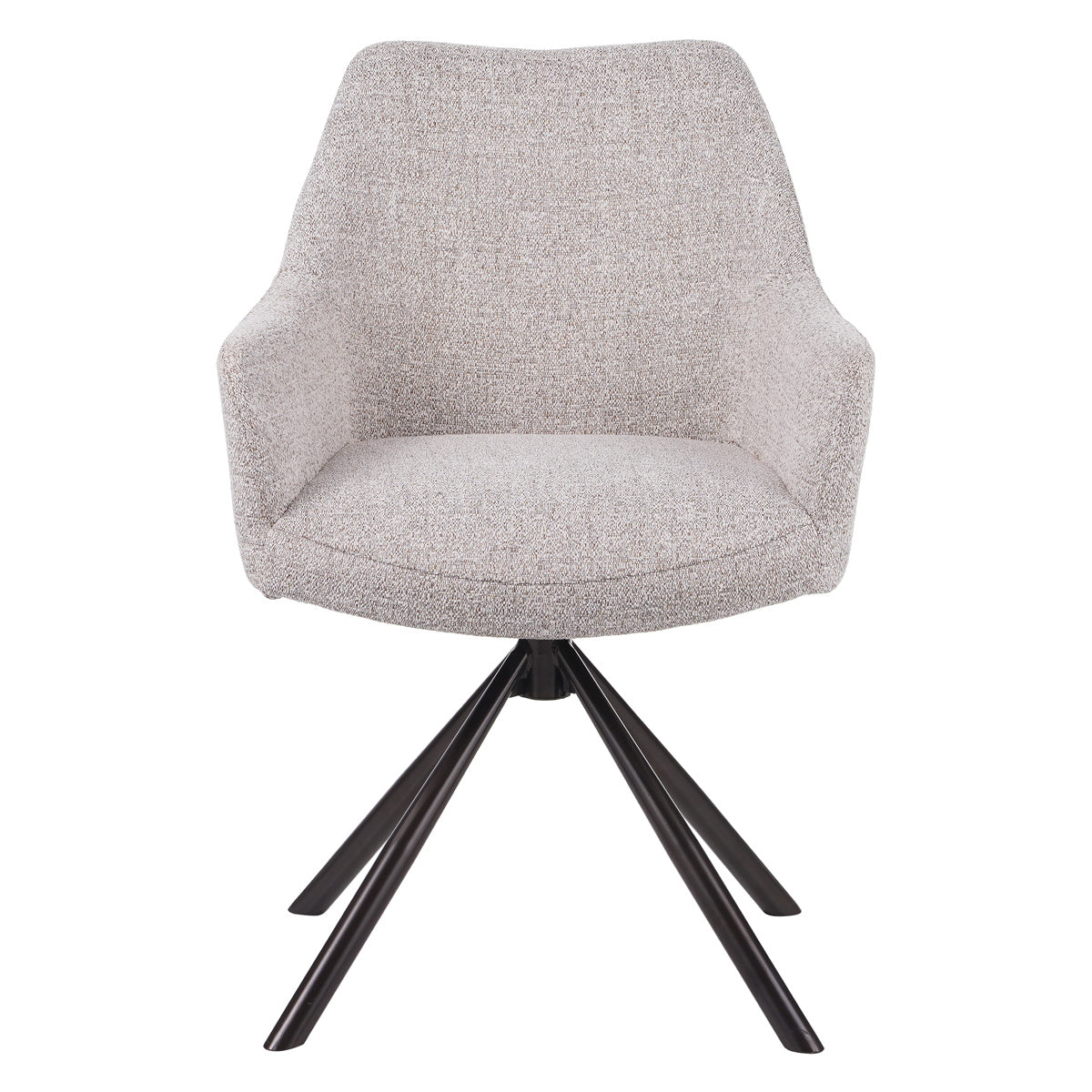 Bronx71 Draaibare eetkamerstoel Kay draaibaar gemêleerde stof off