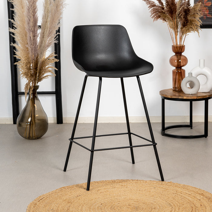 Bronx71 Scandinavische barkruk Dani zwart 65 cm - Barkrukken set van 2