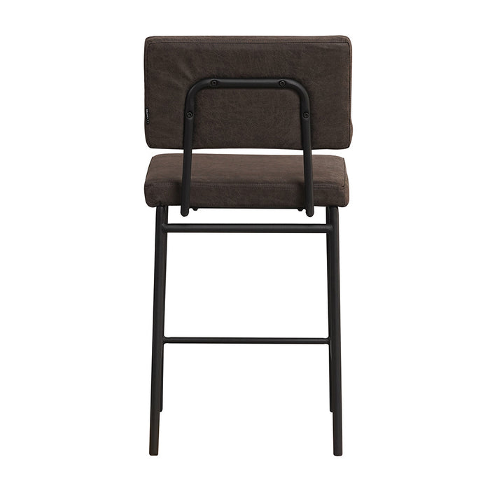 Bronx71 Industriële barkruk Espen antraciet eco-leer 64-77 cm -