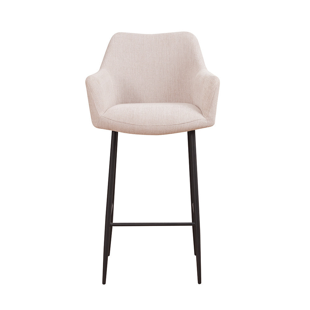 Bronx71 Scandinavische barkruk Niklas gerecyclede stof beige 78 cm