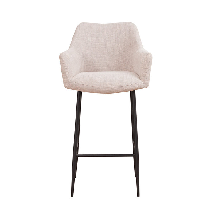 Bronx71 Scandinavische barkruk Niklas gerecyclede stof beige 78 cm