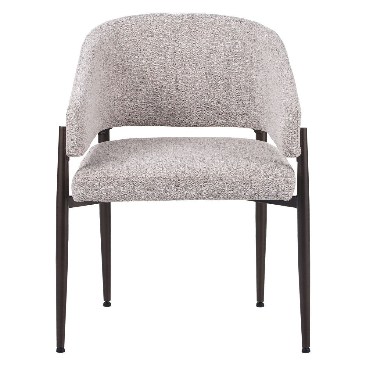 Bronx71 Eetkamerstoel Bret gemêleerde stof off white|bruin