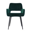 Bronx71 Velvet eetkamerstoel Mika donkergroen - Eetkamerstoelen set