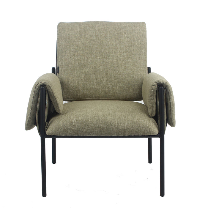 Bronx71 Fauteuil Urban linnen olijfgroen