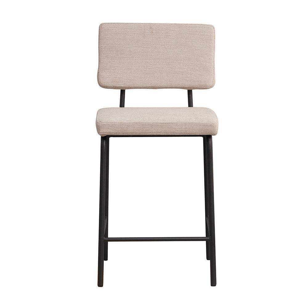 Bronx71 Scandinavische barkruk Espen beige gerecyclede stof 64-77 cm -