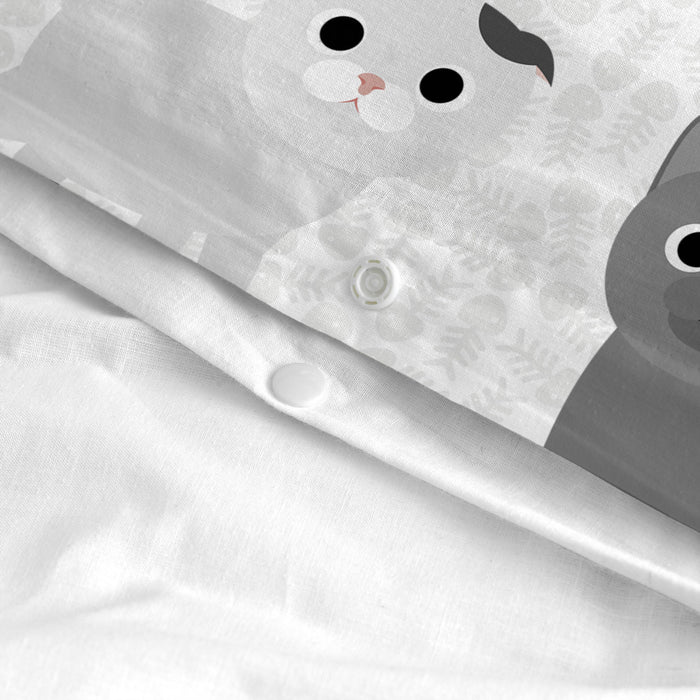 Cats Dekbedovertrek 2-delig 180x220 cm (Bed 105) Mr Fox, Veelkleurig, 100% katoen, de kwaliteit van 150 TC