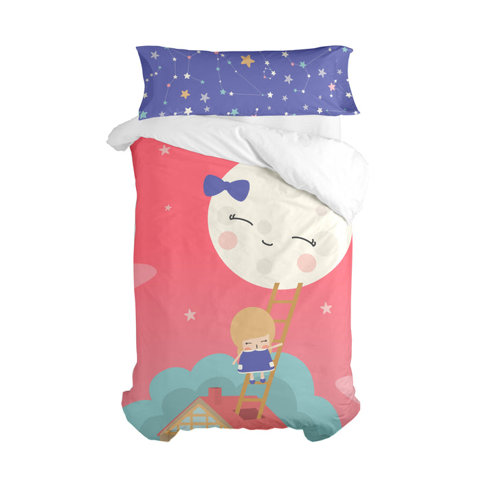 Moon dream Dekbedovertrek 2-delig Happynois, Veelkleurig, 100% katoen, de kwaliteit van 150 hilos