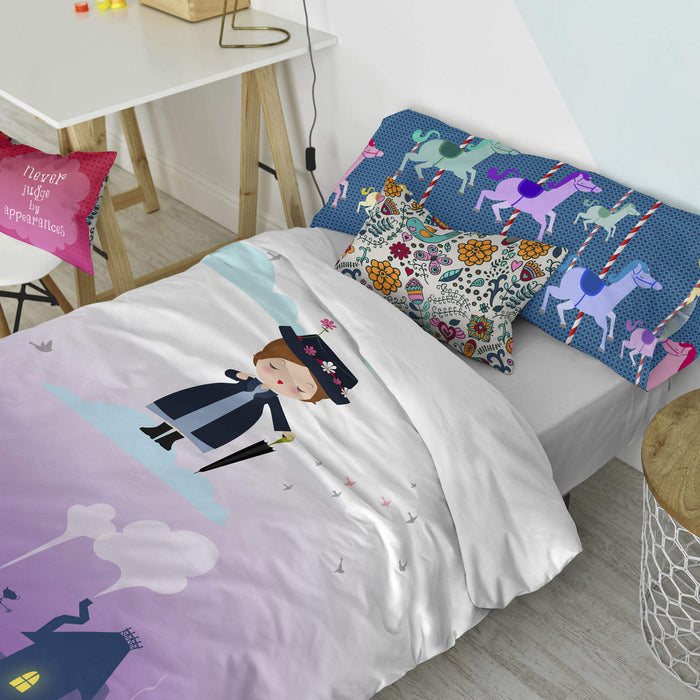 Nanny Dekbedovertrek 2-delig Mr Fox, Veelkleurig, 100% katoen, de kwaliteit van 150 hilos
