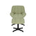 Bronx71 Draaifauteuil met hocker Santa linnen olijfgroen