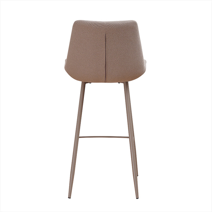 Bronx71 Scandinavische barkruk Maud gerecyclede stof taupe 74 cm -