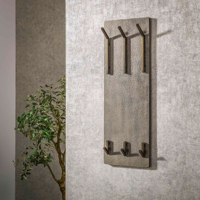 Fraaai Nowi kapstok 2x3 haken hoog - brons antiek