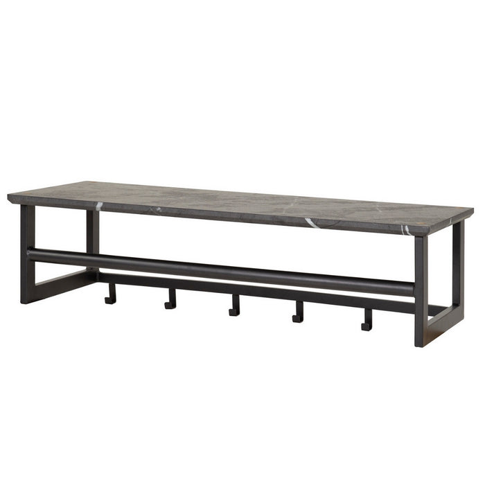 Fraaai Leonie kapstok roede 6 haaks - zwart bruin