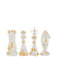 J-Line decoratie Schaakstuk - polyresin - creme|goud - small - 4 stuks