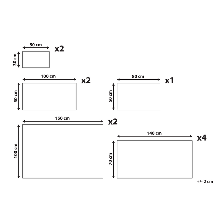 Beliani - ATAI - 11-delige handdoekset - Groen - Katoen