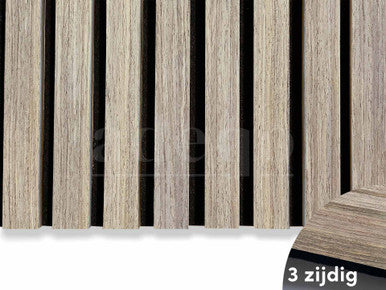 Adeqo   Akoestische panelen  Verouderd Eiken 300 x 60 cm  3 zijdig
