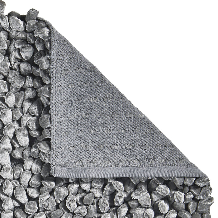 Rocca Badmat Silver Grey | 60 x 100 cm | Grijs | Katoen | Polyester