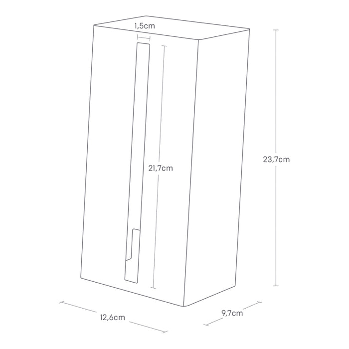 Yamazaki Vertical Tissuebox - Tower - Zwart