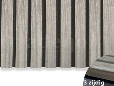 Adeqo   Akoestische panelen   Grijs Eiken 260 x 60 cm  3 zijdig