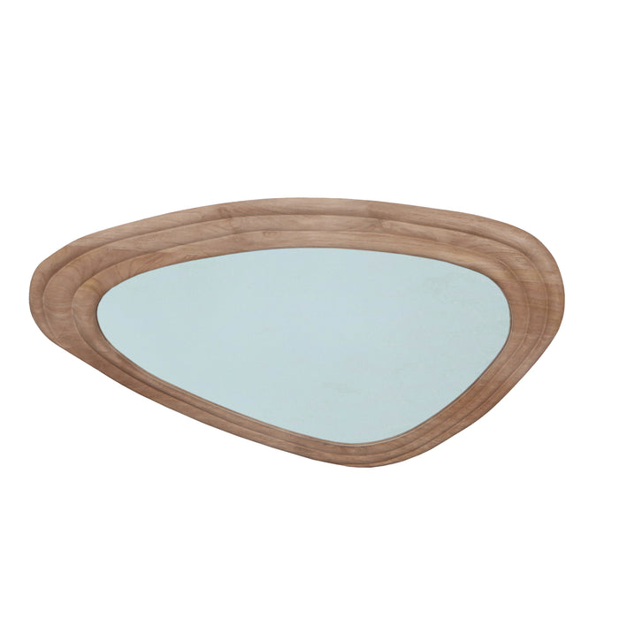 PTMD Santin Natural Mango Wood Organic Triangle Mirror