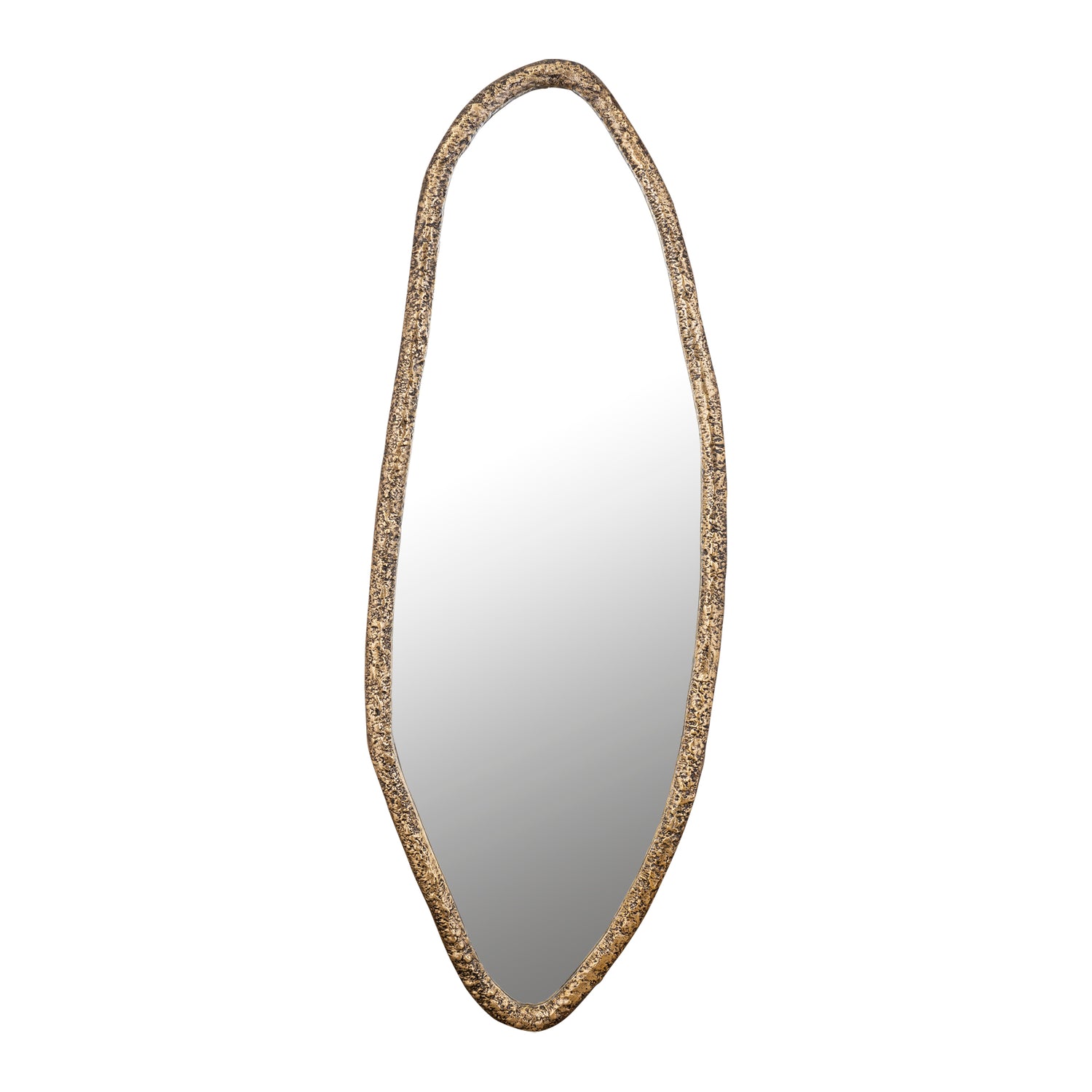 PTMD Paislie Brass Organic Shaped Mirror Oval