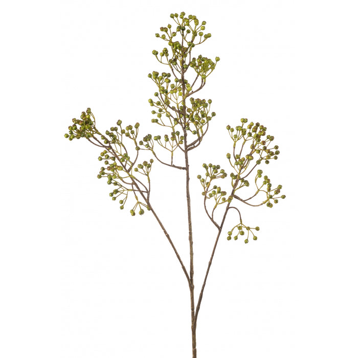 Fleurdirect Kunsttak Rosehip - Groen - Kunststof - 0x95x0cm (BxHxD)