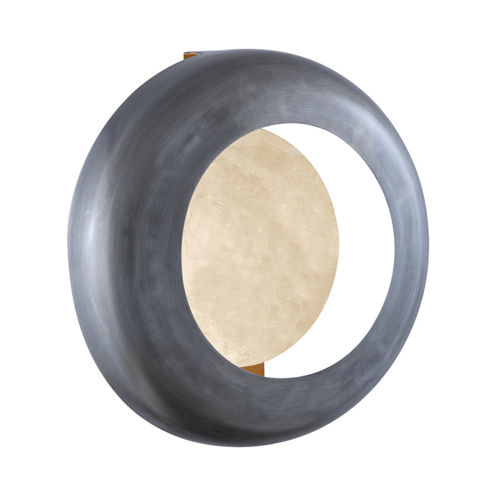 PTMD Prestyn Grey Iron Round Wall Stormlight L
