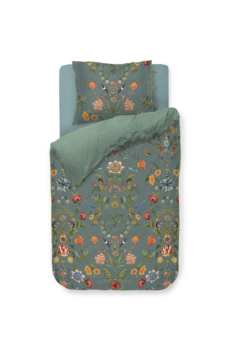 Pip Studio Botanico Verde  dekbedovertrek - 140x200|220 - Blauw